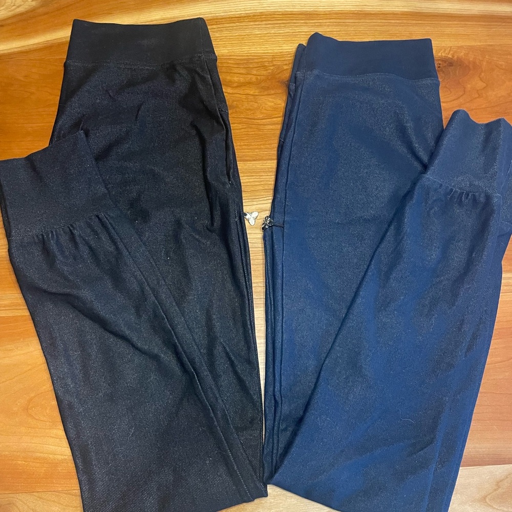 Wilfred Skinny Black and Blue Pants